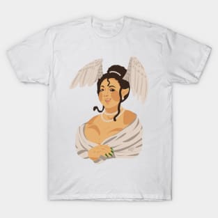 Medusa's Smile - Lineless Winged Gorgon Medusa Portrait T-Shirt